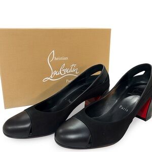 Christian Louboutin Black and Red Heels size 7.5